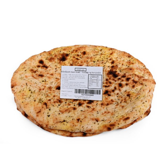 Håndlavet naan brød - hvidløg og koriander - Billede 1
