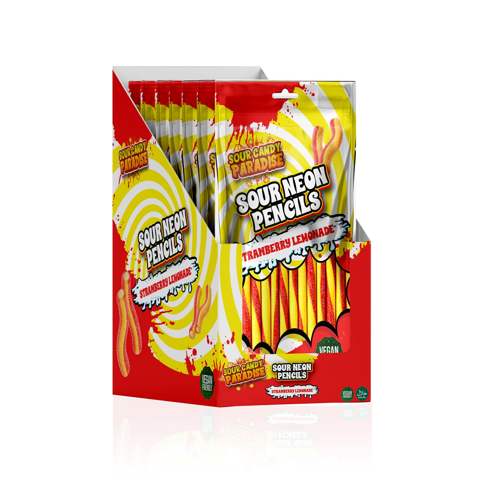 sour neon pencils Strawberry Lemonade